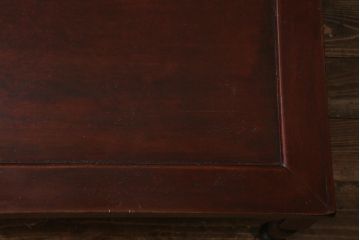 アンティーク家具　大正昭和初期　総ケヤキ材・天板玉杢一枚板　和洋折衷どちらの空間にも馴染む座卓(ローテーブル)(R-040616)