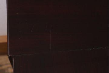 ヴィンテージ家具　カリン材(花梨材)　天板極厚　貫禄のある重厚な佇まいの関西火鉢(ローテーブル、長火鉢、座卓、リビングテーブル、囲炉裏、ビンテージ)(R-040617)