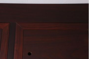 ヴィンテージ家具　カリン材(花梨材)　天板極厚　貫禄のある重厚な佇まいの関西火鉢(ローテーブル、長火鉢、座卓、リビングテーブル、囲炉裏、ビンテージ)(R-040617)