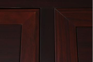 ヴィンテージ家具　カリン材(花梨材)　天板極厚　貫禄のある重厚な佇まいの関西火鉢(ローテーブル、長火鉢、座卓、リビングテーブル、囲炉裏、ビンテージ)(R-040617)