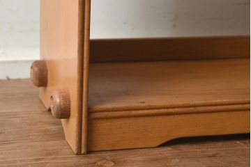 アンティーク家具　和製アンティーク　昭和中期　温かみのある木色がレトロなブックシェルフ(本棚、オープンラック、収納棚、飾り棚)(R-040618)
