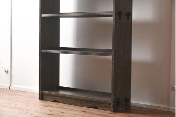 アンティーク家具　和製アンティーク　経年により味わい深さを増したブックシェルフ(本棚、オープンラック、収納棚、飾り棚)(R-040619)