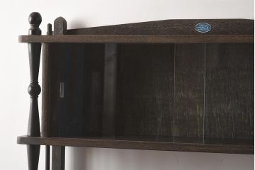 アンティーク家具　和製アンティーク　昭和中期　激レア　凝ったデザインが目を引く本棚(ブックシェルフ、オープンラック、戸棚、飾り棚)(R-040620)