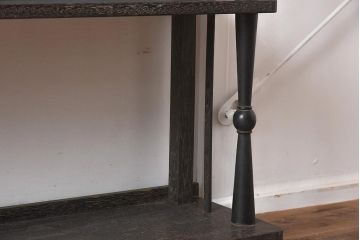 アンティーク家具　和製アンティーク　昭和中期　激レア　凝ったデザインが目を引く本棚(ブックシェルフ、オープンラック、戸棚、飾り棚)(R-040620)
