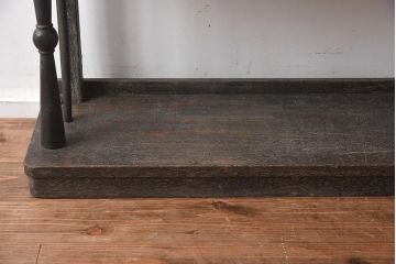 アンティーク家具　和製アンティーク　昭和中期　激レア　凝ったデザインが目を引く本棚(ブックシェルフ、オープンラック、戸棚、飾り棚)(R-040620)
