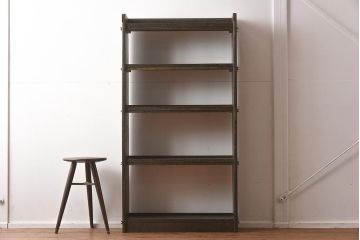 アンティーク家具　和製アンティーク　シンプルで使い勝手の良いブックシェルフ(本棚、オープンラック、収納棚、飾り棚)(R-040621)