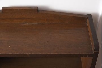 アンティーク家具　和製アンティーク　昭和中期　懐かしさ感じる木味がレトロな本棚(ブックシェルフ、オープンラック、収納棚、飾り棚)(R-040623)