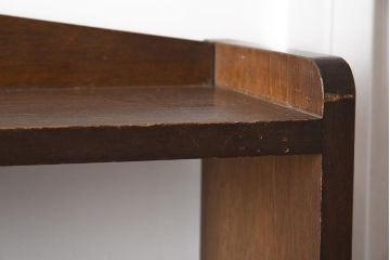 アンティーク家具　和製アンティーク　昭和中期　懐かしさ感じる木味がレトロな本棚(ブックシェルフ、オープンラック、収納棚、飾り棚)(R-040623)