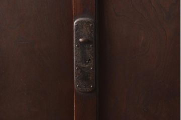 アンティーク家具　和製アンティーク　明治大正期　前面ケヤキ材　極太框　上手物　凛とした存在感が溢れる重ね帳場箪笥(重ね箪笥、収納棚)(R-040625)