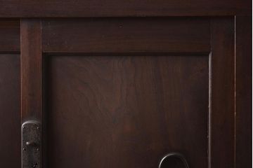 アンティーク家具　和製アンティーク　明治大正期　前面ケヤキ材　極太框　上手物　凛とした存在感が溢れる重ね帳場箪笥(重ね箪笥、収納棚)(R-040625)