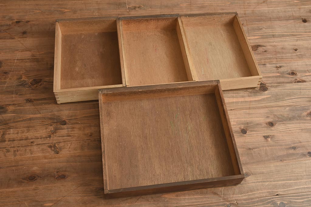 レトロ家具　昭和レトロ　昭和中期　細身のデザインがおしゃれな片袖デスク(ワークデスク、在宅ワーク、在宅用、片袖机)(R-040628)