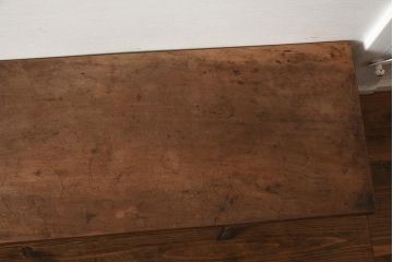 アンティーク家具　明治大正期　天板一枚板　レトロな雰囲気が魅力の文机(座机、飾り台)(R-040629)