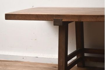 アンティーク家具　明治大正期　天板一枚板　レトロな雰囲気が魅力の文机(座机、飾り台)(R-040629)
