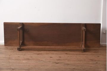 アンティーク家具　明治大正期　天板一枚板　レトロな雰囲気が魅力の文机(座机、飾り台)(R-040629)