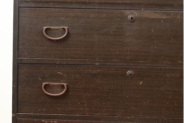 アンティーク家具　栓材　シックな色合いの組み立てタンス・下段左(チェスト)(R-040634)