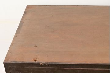 アンティーク家具　栓材　透かし入り　シックな雰囲気漂う組み立てタンス・下段右(収納棚、キャビネット)(R-040635)