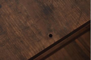 アンティーク家具　昭和初期　レトロな佇まいのシンプルな平机(デスク、ワークデスク、作業台)(R-040636)