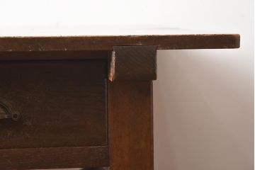 アンティーク家具　大正昭和初期　大正ロマン香る品のある佇まいが魅力の平机(デスク、ワークデスク、在宅ワーク、在宅用)(R-040637)