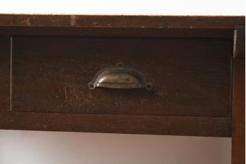 アンティーク家具　大正昭和初期　大正ロマン香る品のある佇まいが魅力の平机(デスク、ワークデスク、在宅ワーク、在宅用)(R-040637)