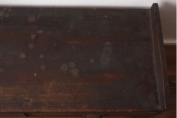アンティーク家具　和製アンティーク　昭和初期　年月を重ねた味わい深さが魅力の文机(座机、ローテーブル、引き出し、センターテーブル)(R-040638)