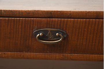 アンティーク家具　和製アンティーク　昭和初期　ノスタルジックな雰囲気漂う文机(座机、ローテーブル、引き出し、センターテーブル)(R-040639)