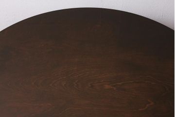中古　ヴィンテージ家具　飛騨産業　穂高シリーズ　キツツキマーク　洗練された佇まいが魅力的な丸テーブル(ダイニングテーブル、カフェテーブル、ラウンドテーブル、ビンテージ)(R-040642)