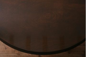 中古　ヴィンテージ家具　飛騨産業　穂高シリーズ　キツツキマーク　洗練された佇まいが魅力的な丸テーブル(ダイニングテーブル、カフェテーブル、ラウンドテーブル、ビンテージ)(R-040642)