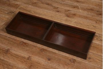 ビンテージ家具　国産　指物家具　森留八作　紫檀(シタン)の風合いが上品な雰囲気醸し出す飾り棚(茶棚、違い棚)(定価約60万円)(R-040649)