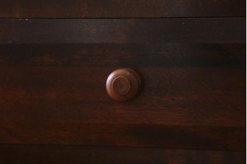 中古　松本民芸家具　D型整理タンスI　シンプルながら上品な雰囲気漂うチェスト(衣装タンス、引き出し)(定価約30万円)(R-040650)