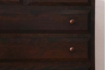 中古　松本民芸家具　D型整理タンスI　シンプルながら上品な雰囲気漂うチェスト(衣装タンス、引き出し)(定価約30万円)(R-040650)