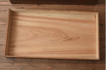 アンティーク雑貨　和製アンティーク　昭和初期　楠木材　特徴的な木目が魅力の木箱(小物収納、収納箱)(R-040654)