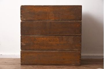 レトロ雑貨　昭和レトロ　シンプルな積み木セット【直方体/4ヶ組】(飾り台、ディスプレイ雑貨)(R-040659)