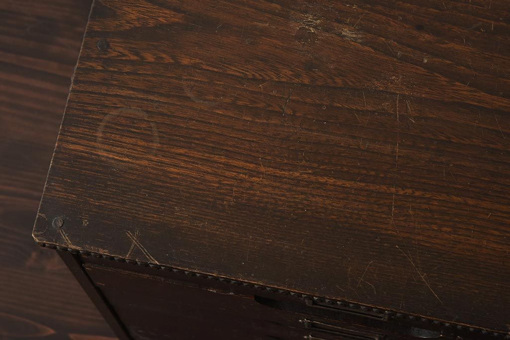 アンティーク家具　和製アンティーク　栓材　大正ロマンな雰囲気がおしゃれな小引き出し(書類ケース、小物収納)(R-040660)