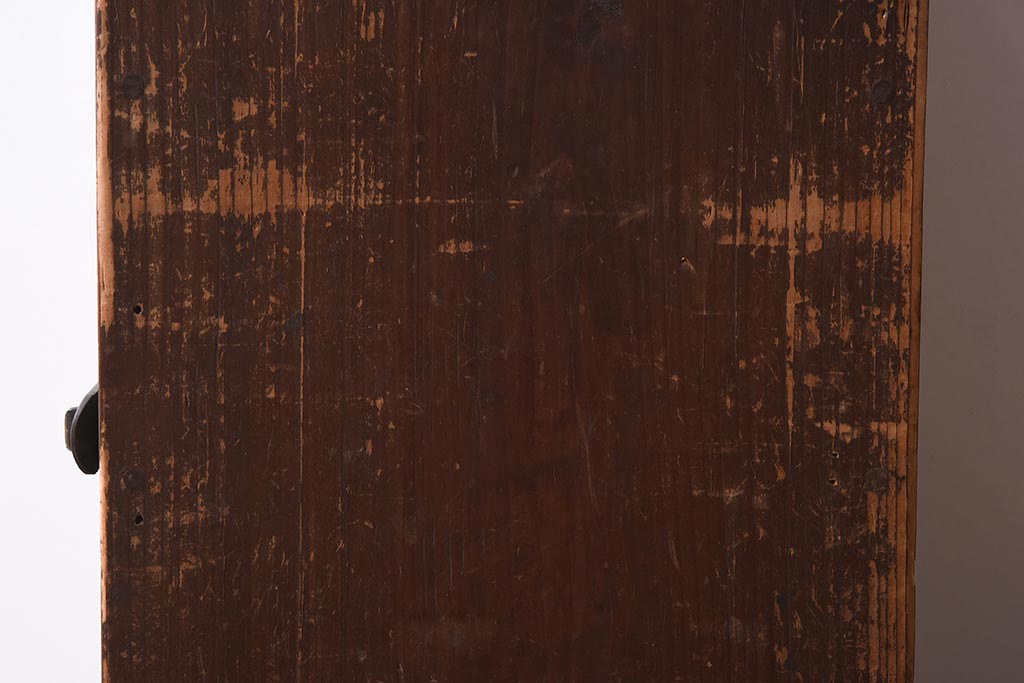 アンティーク家具　和製アンティーク　昭和初期　使い込まれた風合いがレトロな収納棚(戸棚、キャビネット)(R-040662)