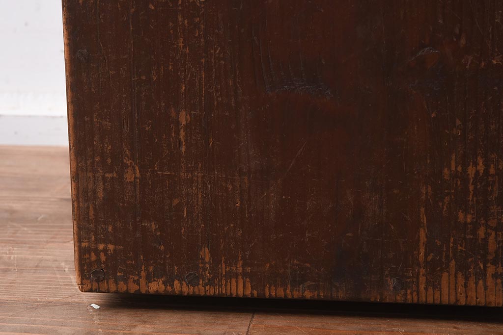 アンティーク家具　和製アンティーク　昭和初期　使い込まれた風合いがレトロな収納棚(戸棚、キャビネット)(R-040662)