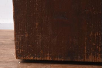 アンティーク家具　和製アンティーク　昭和初期　使い込まれた風合いがレトロな収納棚(戸棚、キャビネット)(R-040662)