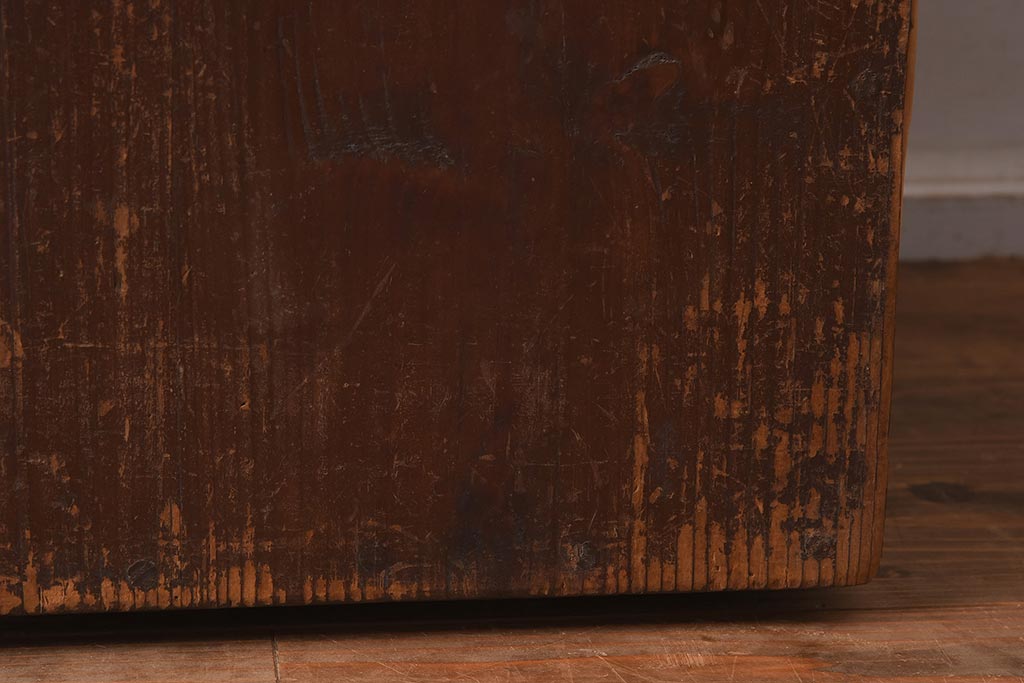 アンティーク家具　和製アンティーク　昭和初期　使い込まれた風合いがレトロな収納棚(戸棚、キャビネット)(R-040662)