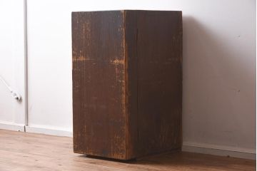 アンティーク家具　和製アンティーク　昭和初期　使い込まれた風合いがレトロな収納棚(戸棚、キャビネット)(R-040662)