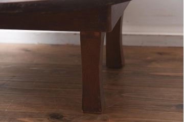 レトロ家具　昭和レトロ　昭和中期　素朴で味のある小振りなちゃぶ台(折りたたみテーブル、座卓、ローテーブル)(R-040664)