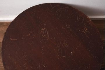 レトロ家具　昭和レトロ　昭和中期　素朴で味のある小振りなちゃぶ台(折りたたみテーブル、座卓、ローテーブル)(R-040664)