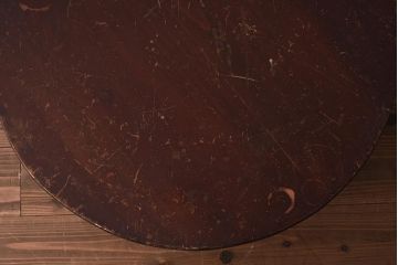 レトロ家具　昭和レトロ　昭和中期　素朴で味のある小振りなちゃぶ台(折りたたみテーブル、座卓、ローテーブル)(R-040664)