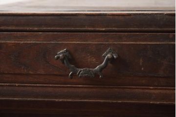 アンティーク家具　和製アンティーク　明治大正期　くっきりとした木目が目を引く戸棚(収納棚、引き出し、キャビネット)(R-040667)