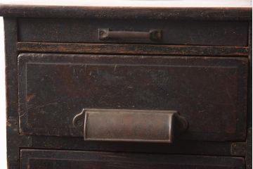 アンティーク家具　和製アンティーク　國松式安全錠　からくり付き小引き出し(卓上収納、小物入れ)(R-040670)