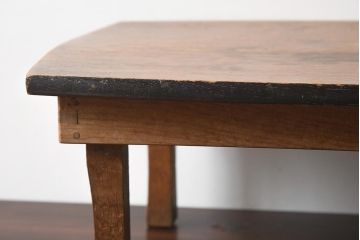 アンティーク雑貨　昭和初期　栓材　味わい深い小さなちゃぶ台(飾り台、花台)(R-040672)