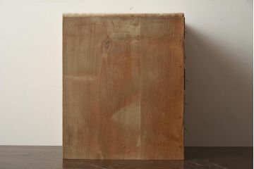 レトロ家具　昭和中期　ナラ材　ネームプレート付き　古い木の風合いが温かみのある小引き出し(小物収納)(R-040673)