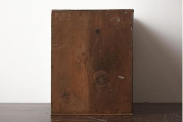 アンティーク家具　和製アンティーク　シャビーなペイントが魅力の小引き出し(小物収納、卓上収納)(R-040676)