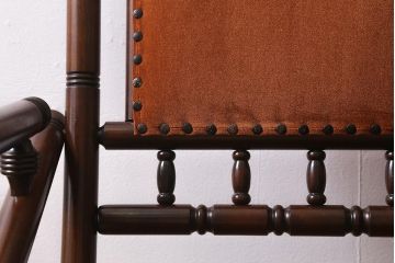 中古　松本民芸家具　D型　ロッキングチェア(アームチェア、揺り椅子)(R-040678)