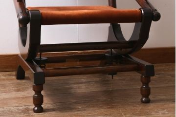 中古　松本民芸家具　D型　ロッキングチェア(アームチェア、揺り椅子)(R-040678)
