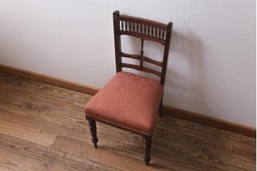 アンティーク家具　フランスアンティーク　エドワーディアン様式　マホガニー材製のダイニングチェア(椅子)(R-040679)