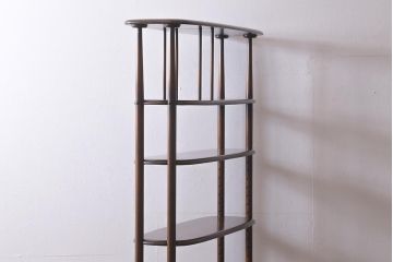 ヴィンテージ家具　イギリスビンテージ　ERCOL(アーコール)　落ち着いた木色のルームディバイダー(飾り棚、ラック)(R-040682)